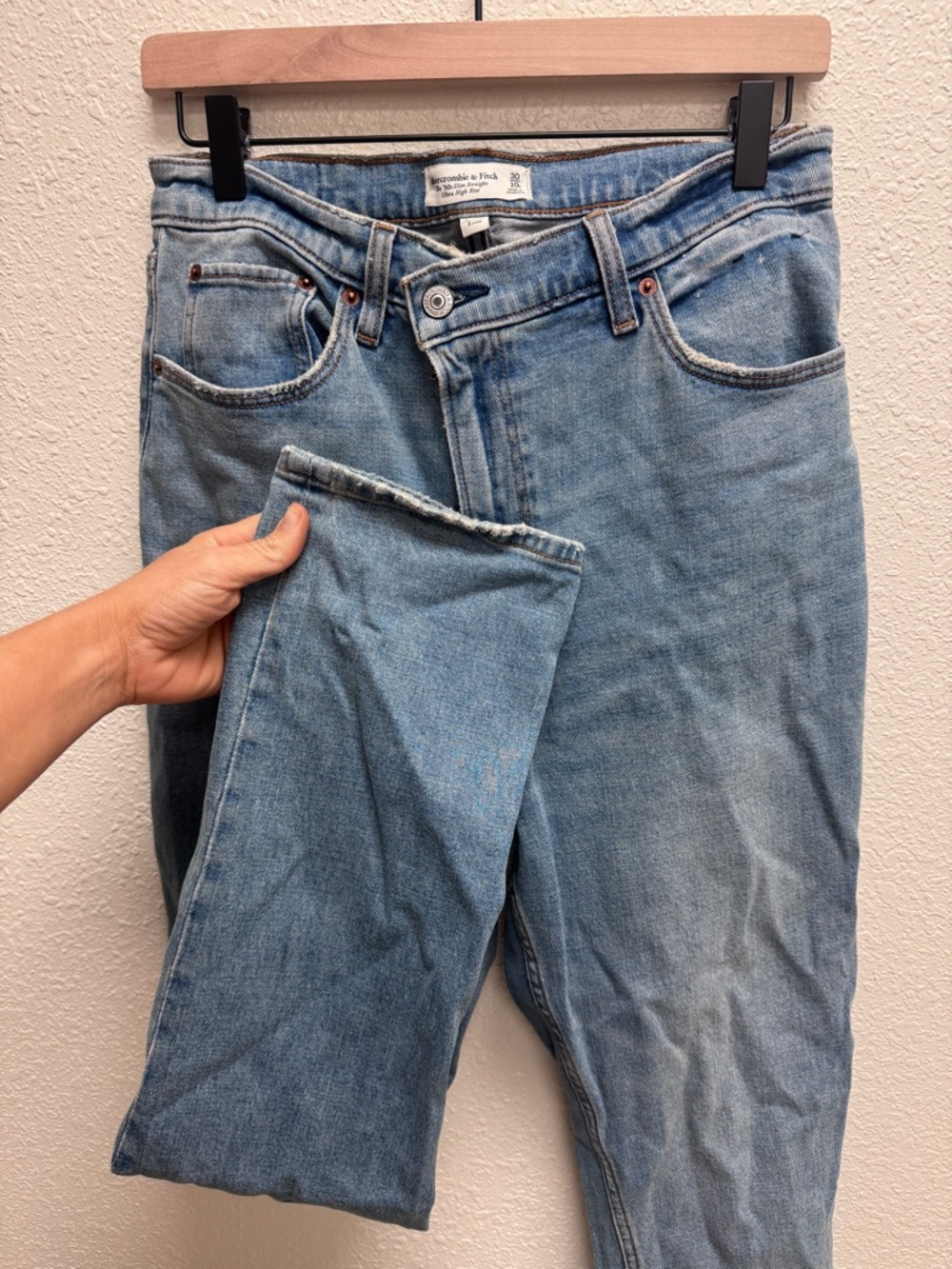 Abercrombie & Fitch Light Wash Straight-Leg Jeans